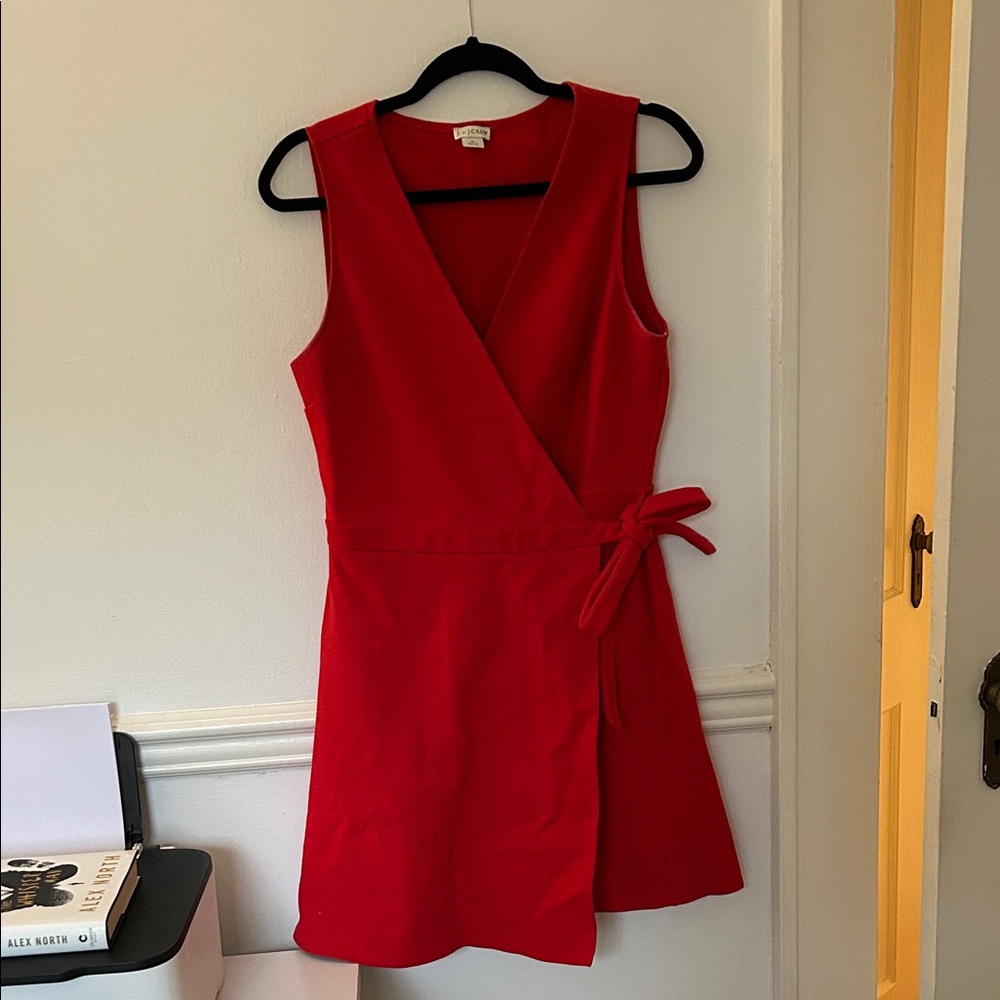 J. Crew Red Wrap Dress